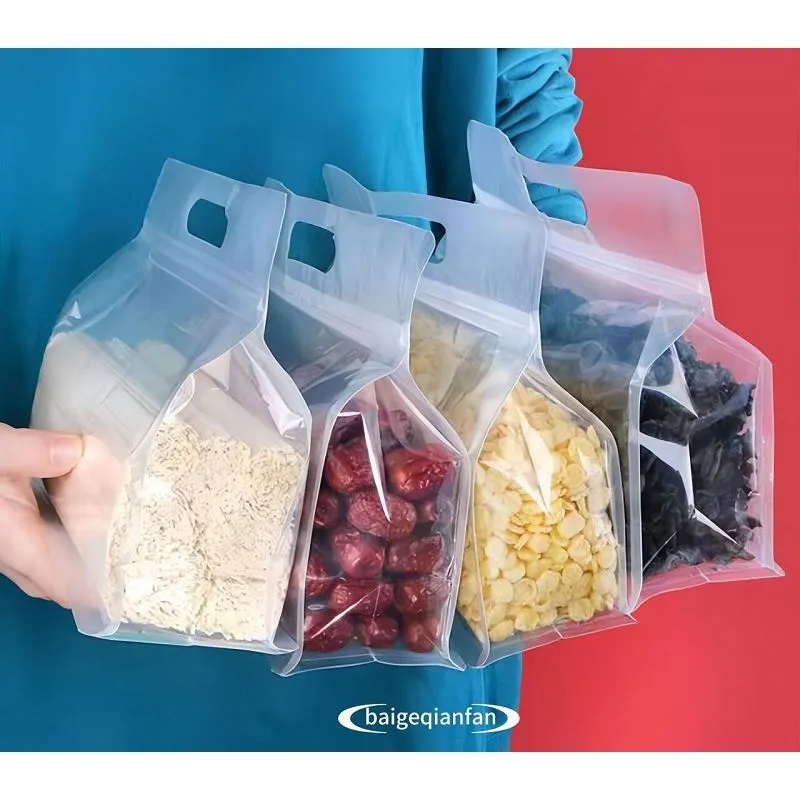 Kilang Outlet Mengendalikan Beg Plastik Pembungkusan Telus Beg Bawah Bawah Lapan Sampingan Sampai Salutan